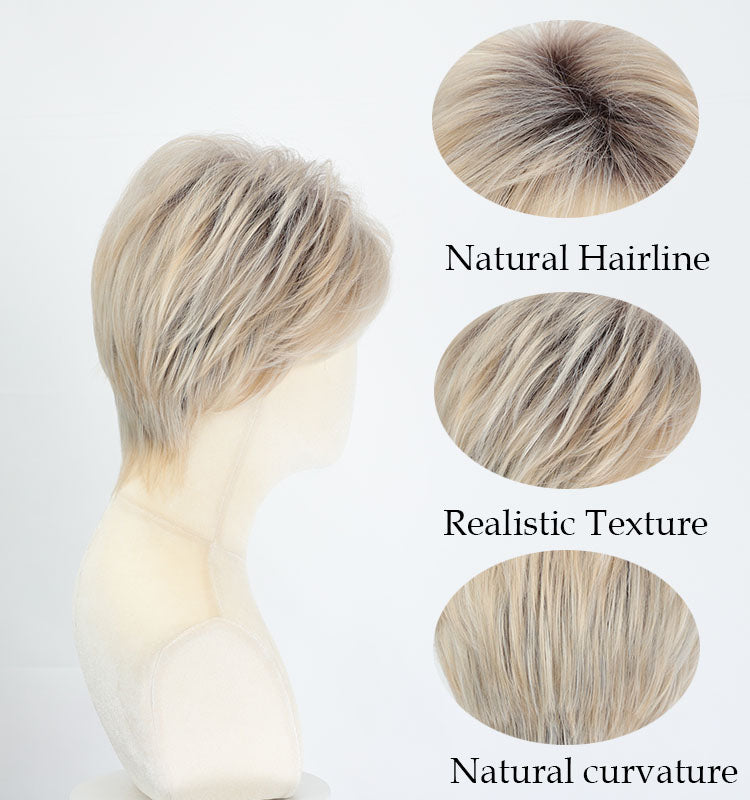 Tamsin - Wigyy Short Ombre Blonde Pixie Cut Wigs