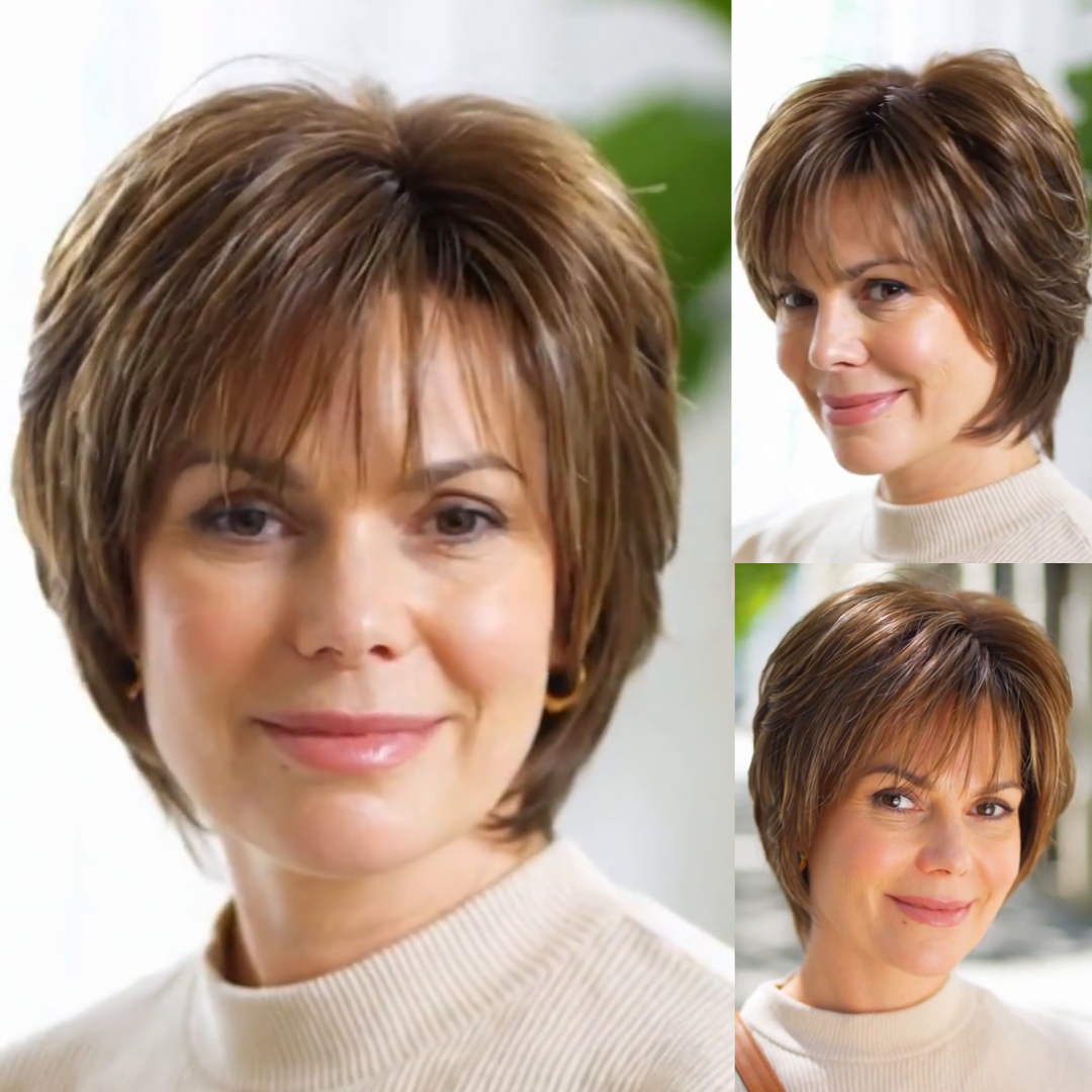 Alma - Short Brown Wigs for Women