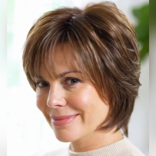 Alma - Short Brown Cute Wigs for Women