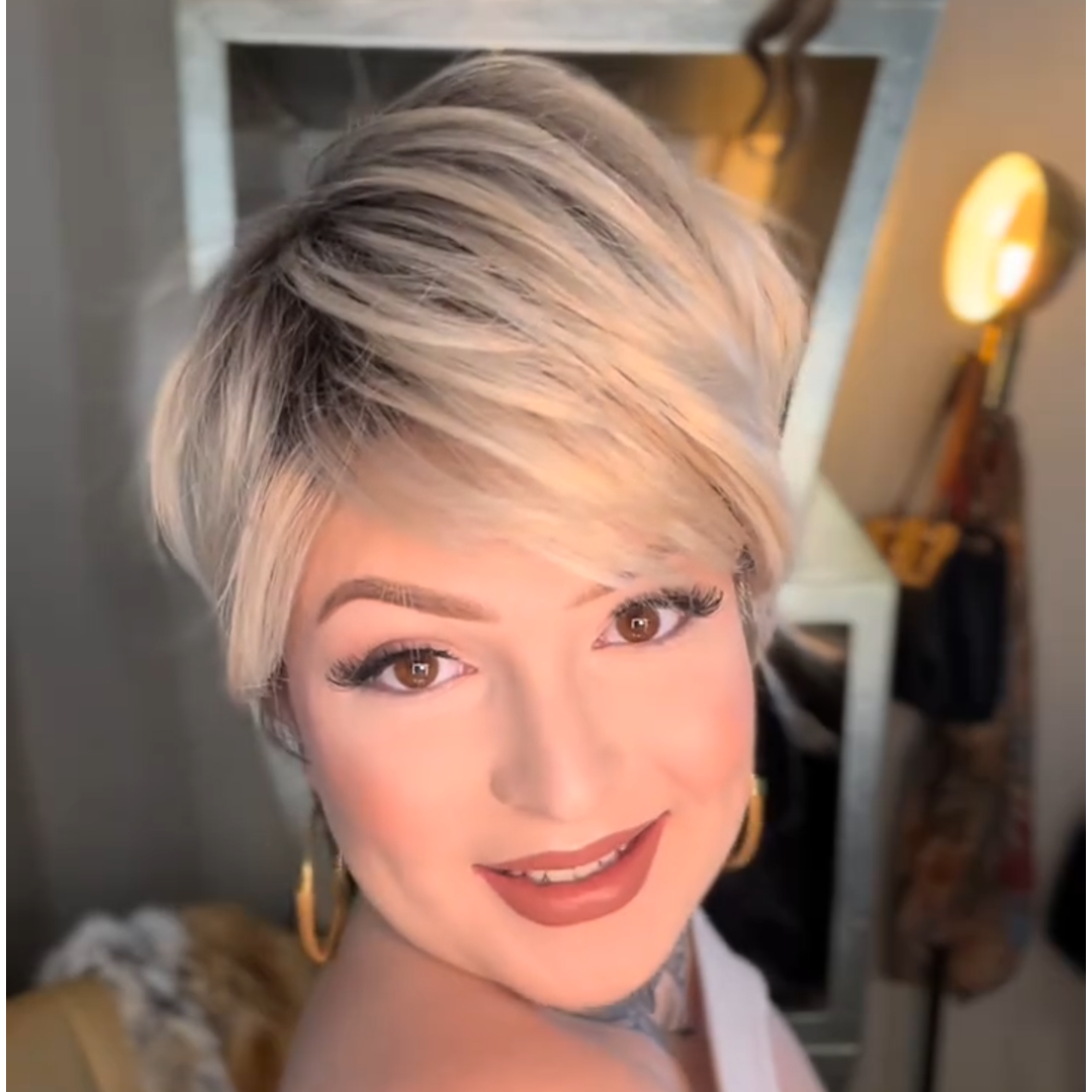 Tamsin - Short Ombre Blonde Daily Use Pixie Cut Wigs