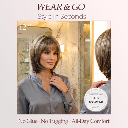 Alma - Short Brown Wigs for Women