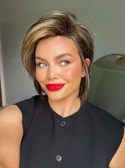Reese |Short Grey Daily Use Wigs for Women