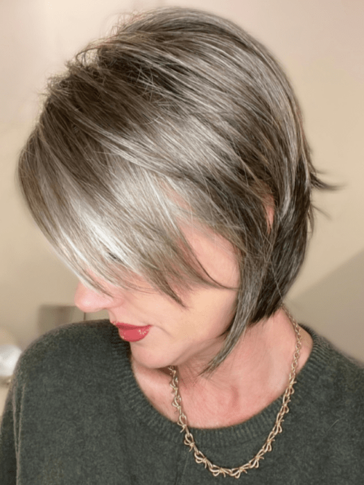 Reese |Short Grey Daily Use Wigs for Women