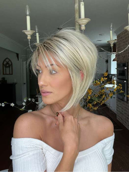 Reese |Short Grey Daily Use Wigs for Women