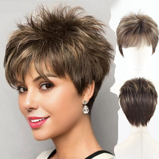 Doris - Wigyy Pixie Cut Hairstyles Daily Use Straight Elegant Wigs
