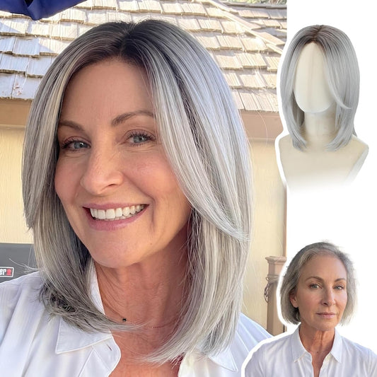 Edith - Wigyy Mono-Front Daily Use Grey Multi-style Elegant Wig