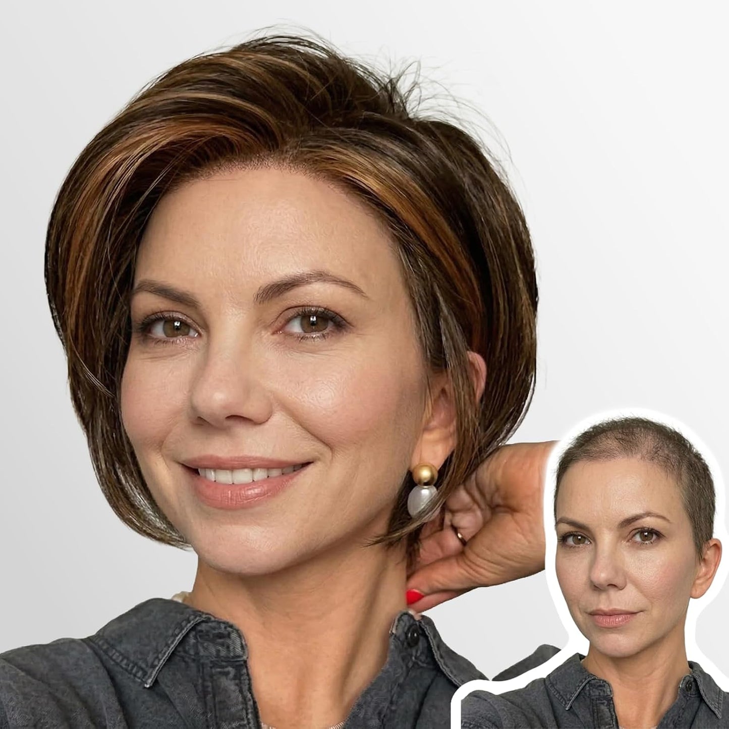 Raven - Effortless Elegance Layered Bob with Subtle Highlights