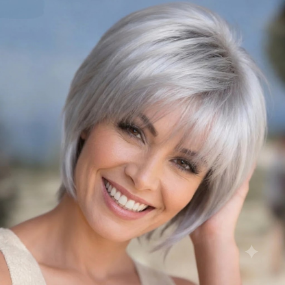 Alma - Sophisticated Airy Bob with Soft Wispy Fringe