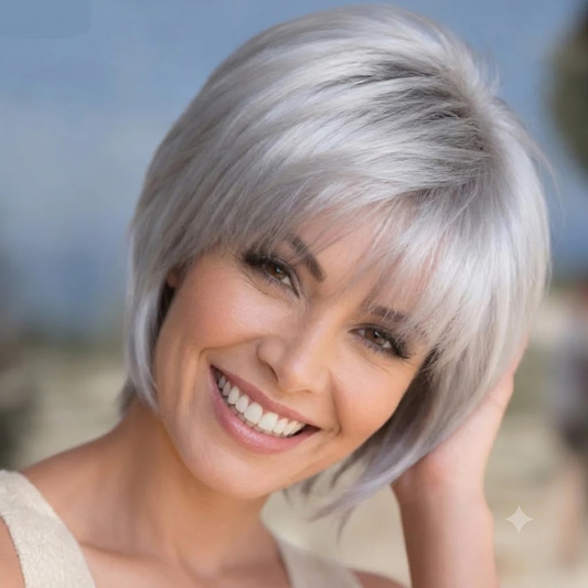 Alma - Sophisticated Airy Bob with Soft Wispy Fringe