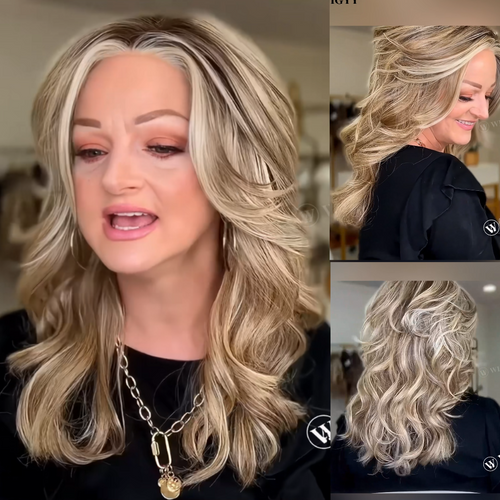 Loretta - Wigyy Mono-Front Highlighted Curl Elegant Wig