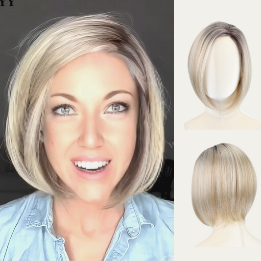 Estelle - Wigyy Mono-Front Blonde Highlighted Lightweight Softly Bob