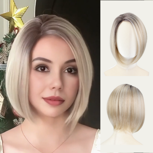 Estelle - Wigyy Mono-Front Blonde Highlighted Softly Bob Wig