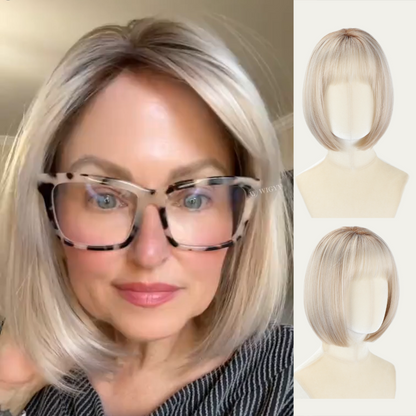 Clara - Wigyy Daily Use Highlighted Bob Elegant Wig