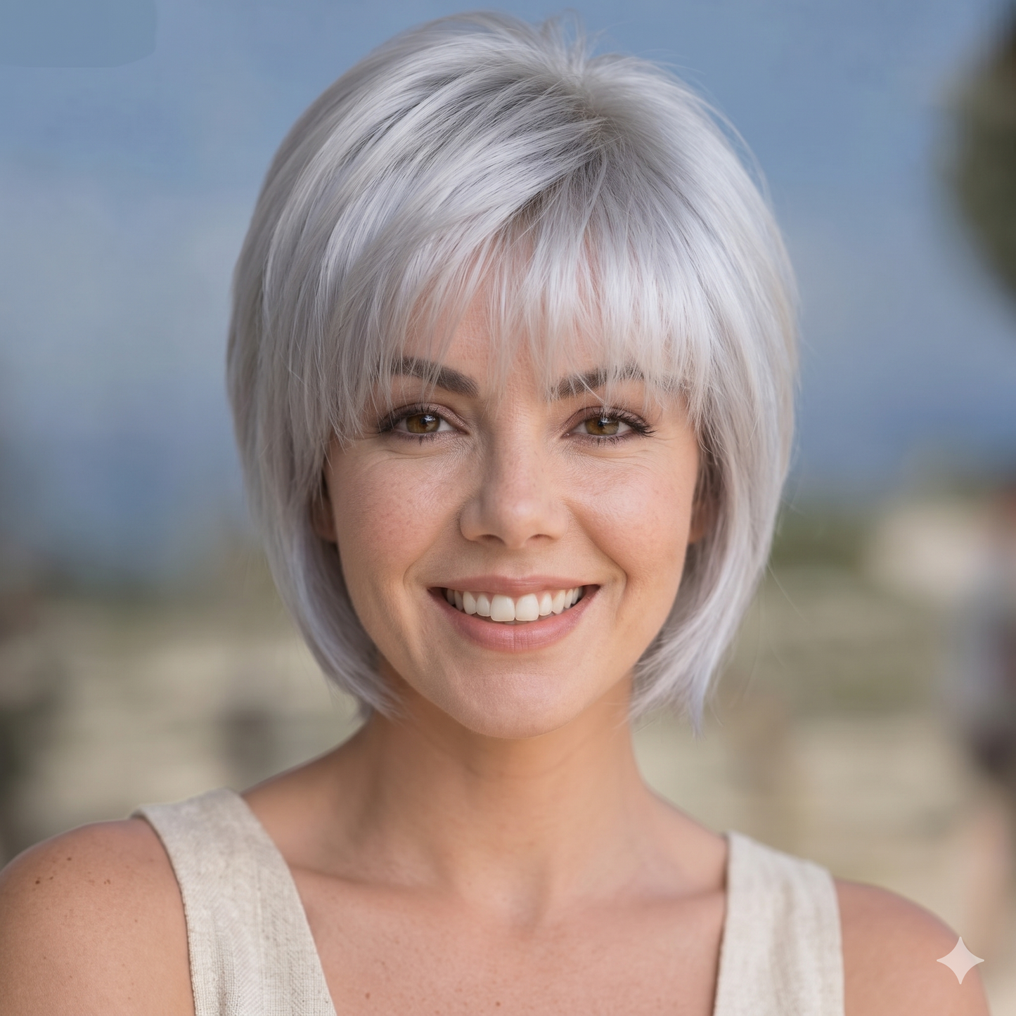 Alma - Short Brown Wigs for Women