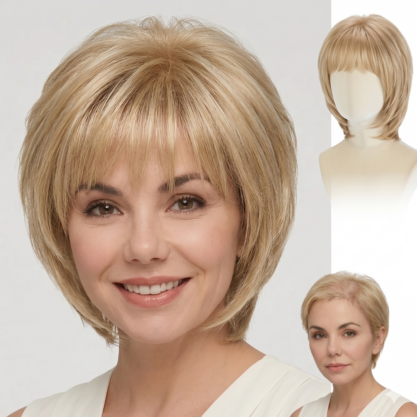 Alma - Short Brown Cute Wigs for Women