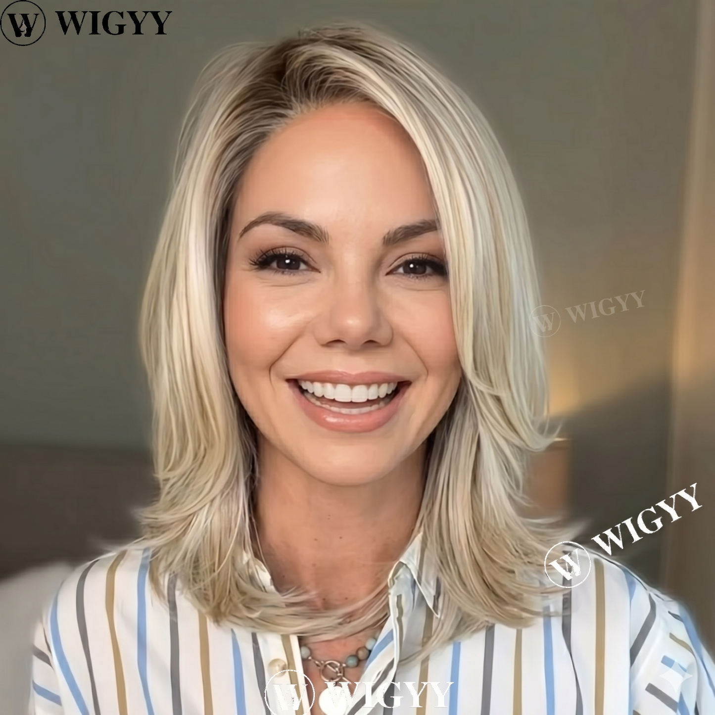 Leona - Wigyy Blonde Side Parting Elegant Wig