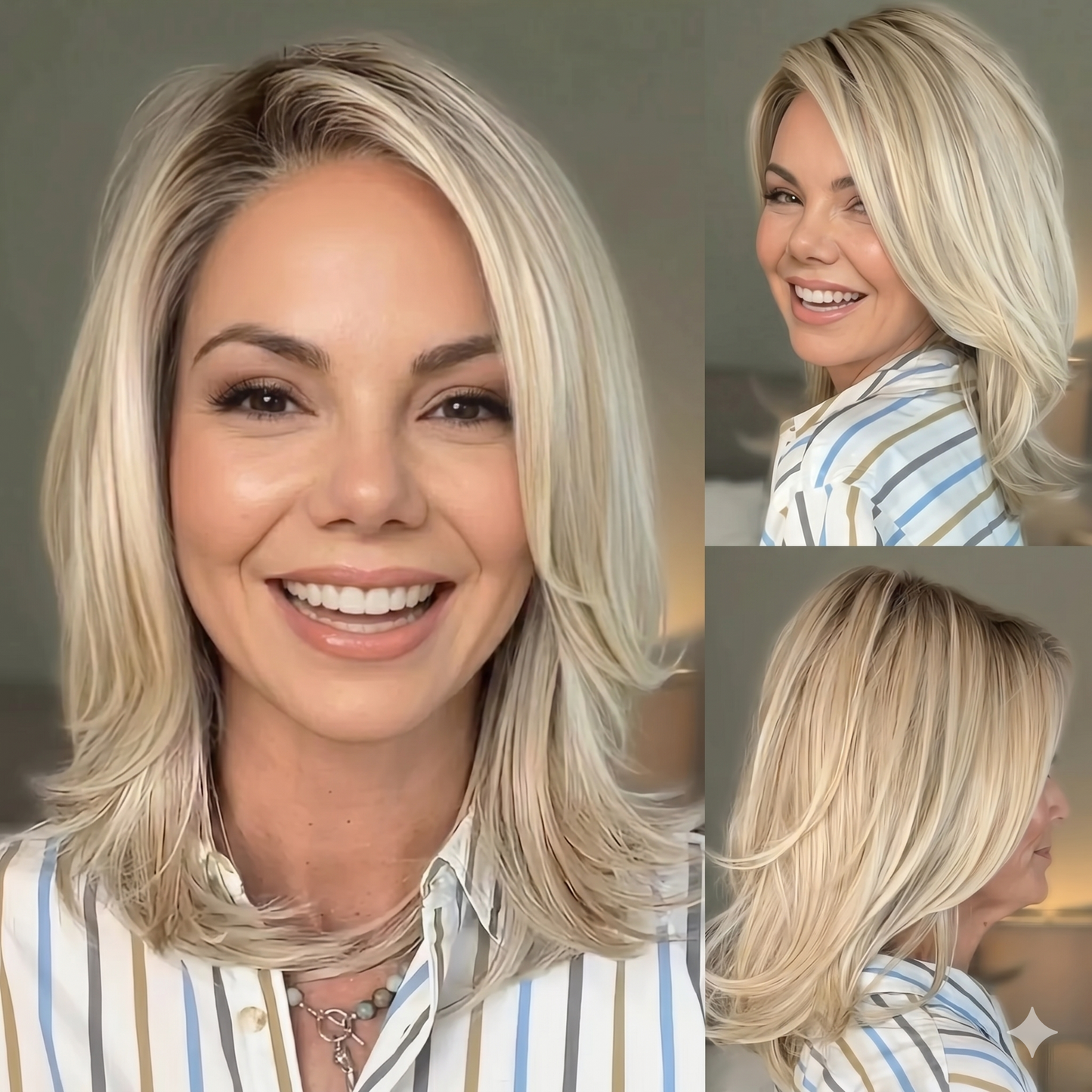 Leona - Wigyy Blonde Side Parting Elegant Wig