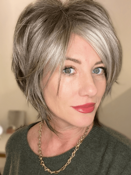 Reese |Short Grey Daily Use Wigs for Women