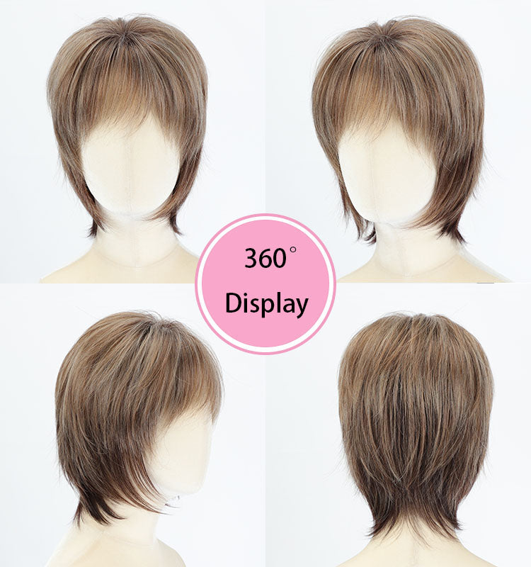 Alma - Short Platinum Blonde Daily Use Wigs for Women
