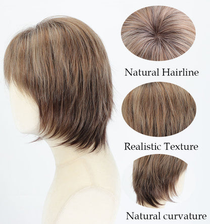 Alma - Short Platinum Blonde Daily Use Wigs for Women