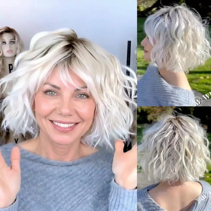 Irene - Effortless Beachy Waves Bob with Sweeping Fringe
