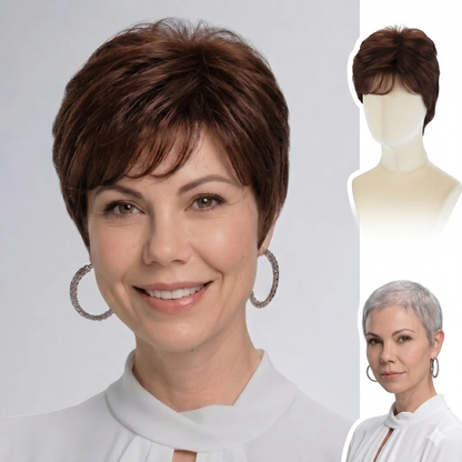 Gertrude - Wigyy Daily Use Grey Pixel Cut Elegant Wig