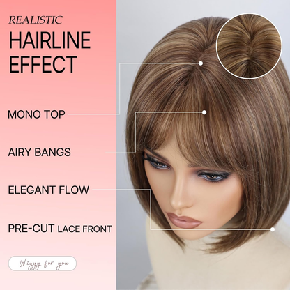 Clara - Wigyy Straight Cute Elegant Wig for Daily Use